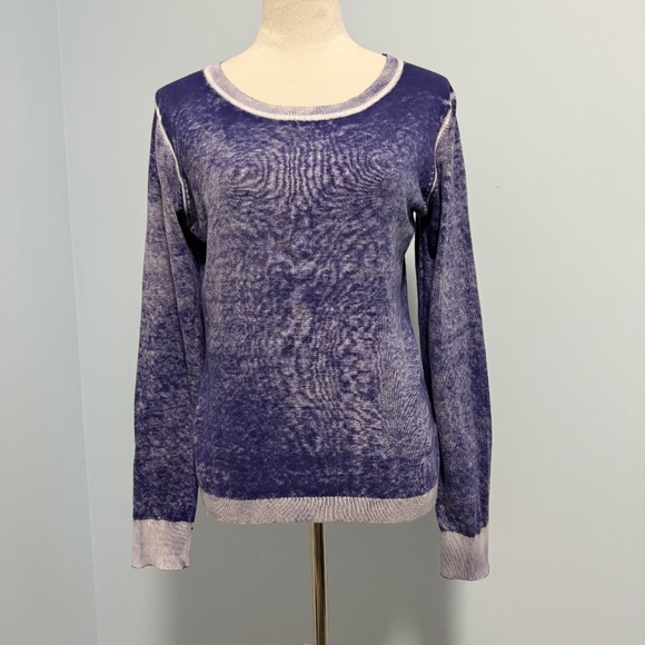 sisters Tops - Sisters Women’s Purple Acid Wash Long Sleeve Pullover‎ Size L